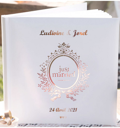Livre d'Or Mariage « Just Married » • Rose Gold