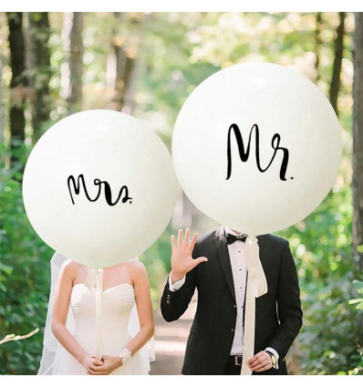 Ballons Géants pour Mariage  « Mr & Mrs »