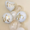 Bouquet de 9 ballons « Mr • Mrs • Love »
