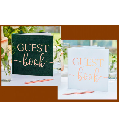 Livres d'Or « Guest Book » • Vert ou Blanc