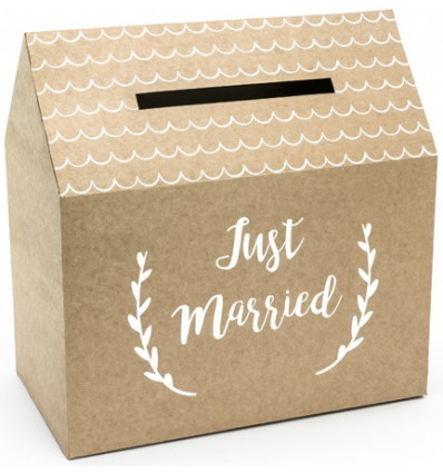 Urne de Mariage « Just Married » - Kraft